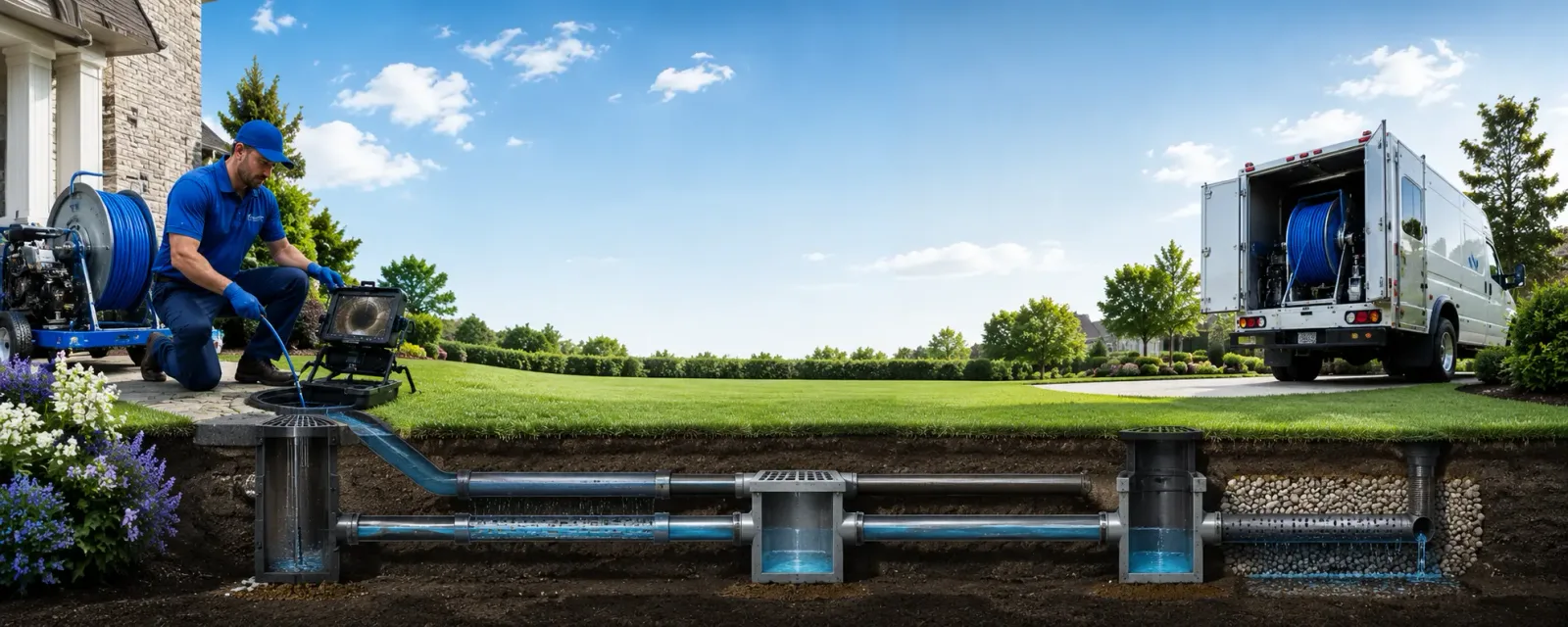 Outdoor drain cleaning information for Mount Lookout, WV